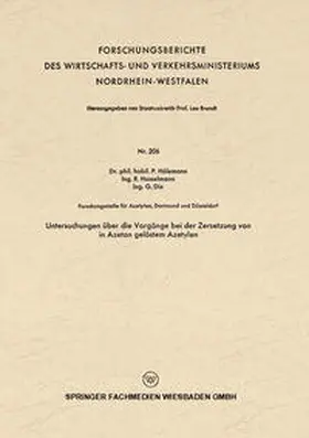Hölemann |  Untersuchungen über die Vorgänge bei der Zersetzung von in Azeton gelöstem Azetylen | eBook | Sack Fachmedien
