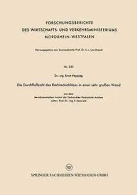 Pepping | Die Durchflußzahl des Rechteckschlitzes in einer sehr großen Wand | E-Book | sack.de