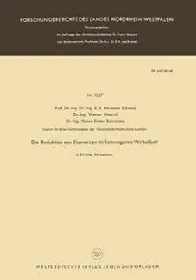 Schenck | Die Reduktion von Eisenerzen im heterogenen Wirbelbett | E-Book | www.sack.de