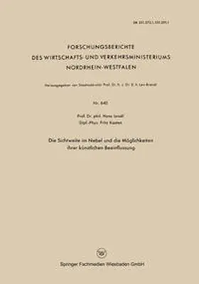 Israël |  Die Sichtweite im Nebel und die Möglichkeiten ihrer künstlichen Beeinflussung | eBook | Sack Fachmedien