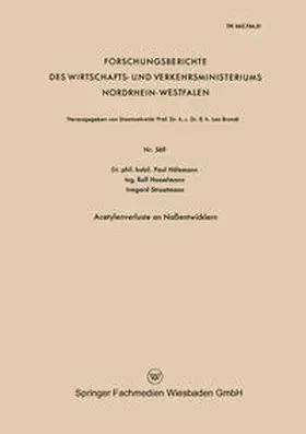 Hölemann |  Acetylenverluste an Naßentwicklern | eBook | Sack Fachmedien