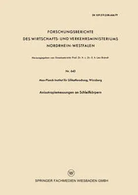  Anisotropiemessungen an Schleifkörpern | eBook | Sack Fachmedien