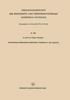Brücker-Steinkuhl |  Anwendung mathematisch-statistischer Verfahren in der Industrie | eBook | Sack Fachmedien