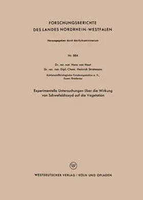 Haut |  Experimentelle Untersuchungen über die Wirkung von Schwefeldioxyd auf die Vegetation | eBook | Sack Fachmedien