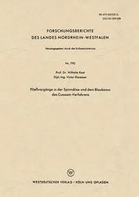 Kast | Fließvorgänge in der Spinndüse und dem Blaukonus des Cuoxam-Verfahrens | E-Book | www.sack.de