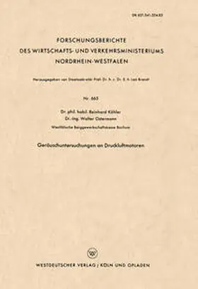 Köhler |  Geräuschuntersuchungen an Druckluftmotoren | eBook | Sack Fachmedien
