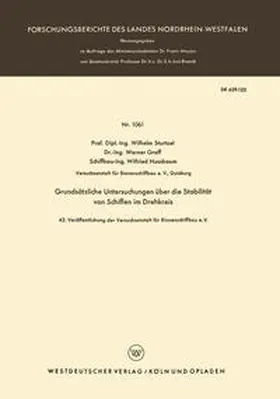 Sturtzel |  Grundsätzliche Untersuchungen über die Stabilität von Schiffen im Drehkreis | eBook | Sack Fachmedien