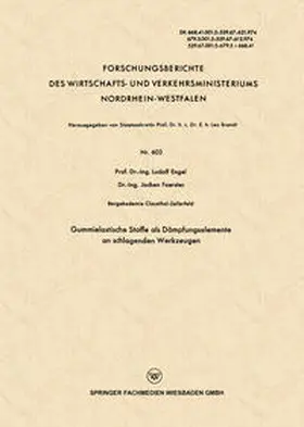 Engel |  Gummielastische Stoffe als Dämpfungselemente an schlagenden Werkzeugen | eBook | Sack Fachmedien