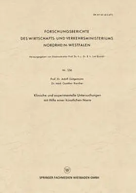Gütgemann |  Klinische und experimentelle Untersuchungen mit Hilfe einer künstlichen Niere | eBook | Sack Fachmedien