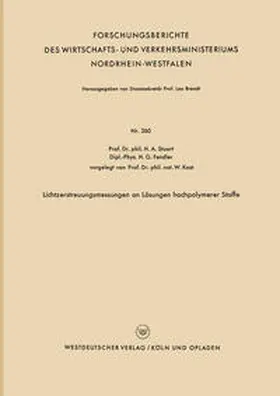Stuart |  Lichtzerstreuungsmessungen an Lösungen hochpolymerer Stoffe | eBook | Sack Fachmedien