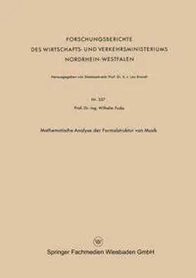 Fucks |  Mathematische Analyse der Formalstruktur von Musik | eBook | Sack Fachmedien