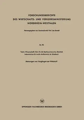 Brandt |  Forschungsberichte des Wirtschafts- und Verkehrsministeriums Nordrhein-Westfalen | eBook | Sack Fachmedien