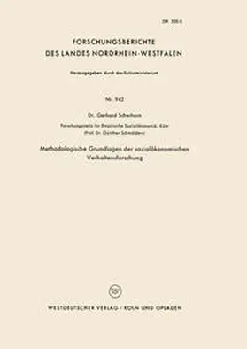 Scherhorn | Methodologische Grundlagen der sozialökonomischen Verhaltensforschung | E-Book | www.sack.de