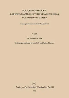 Linke |  Strömungsvorgänge in künstlich belüfteten Räumen | eBook | Sack Fachmedien