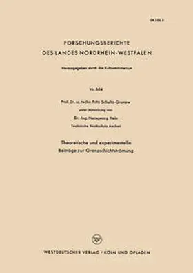 Schultz-Grunow | Theoretische und experimentelle Beiträge zur Grenzschichtströmung | E-Book | www.sack.de