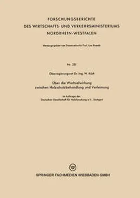 Küch |  Über die Wechselwirkung zwischen Holzschutzbehandlung und Verleimung | eBook | Sack Fachmedien