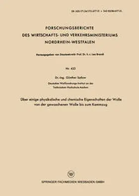 Satlow | Über einige physikalische und chemische Eigenschaften der Wolle von der gewaschenen Wolle bis zum Kammzug | E-Book | www.sack.de