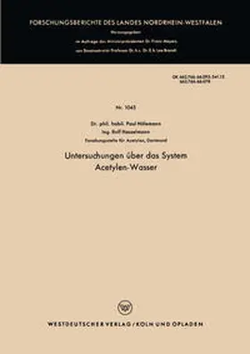 Hölemann |  Untersuchungen über das System Acetylen-Wasser | eBook | Sack Fachmedien