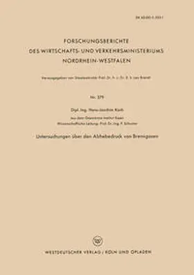Koch |  Untersuchungen über den Abhebedruck von Brenngasen | eBook | Sack Fachmedien