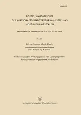 Schmidt-Stiebitz |  Verbesserung des Wirkungsgrades von Düsenpropellern durch zusätzlich angeordnete Mischdüsen | eBook | Sack Fachmedien