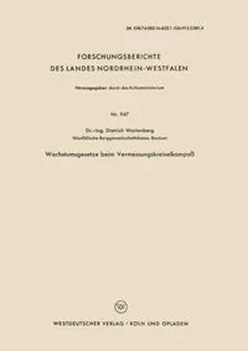 Wartenberg |  Wachstumsgesetze beim Vermessungskreiselkompaß | eBook | Sack Fachmedien