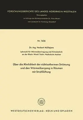 Müllejans | Über die Ähnlichkeit der nichtisothermen Strömung und den Wärmeübergang in Räumen mit Strahllüftung | E-Book | www.sack.de