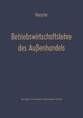 Henzler |  Henzler, R: Betriebswirtschaftslehre des Außenhandels | Buch |  Sack Fachmedien