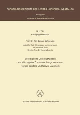 Schneweis |  Schneweis, K: Serologische Untersuchungen zur Klärung des Zu | Buch |  Sack Fachmedien
