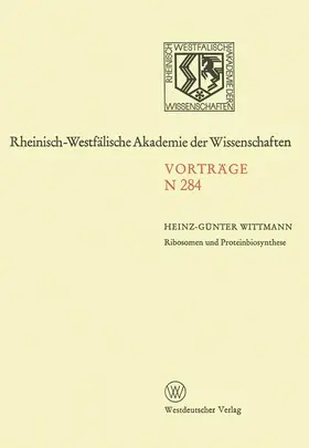 Wittmann | Ribosomen und Proteinbiosynthese | Buch | 978-3-663-05356-9 | www.sack.de