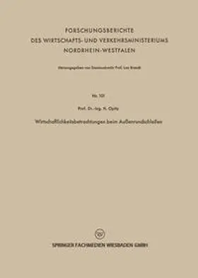 Opitz |  Wirtschaftlichkeitsbetrachtungen beim Außenrundschleifen | eBook | Sack Fachmedien