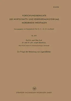 Graf | Zur Frage der Belastung von Jugendlichen | E-Book | www.sack.de