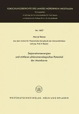 Beiner | Separationsenergien und mittleres phänomenologisches Potential der Atomkerne | E-Book | www.sack.de