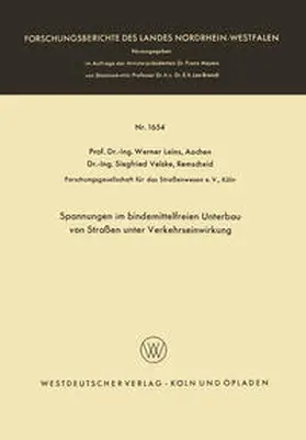 Leins |  Spannungen im bindemittelfreien Unterbau von Straßen unter Verkehrseinwirkung | eBook | Sack Fachmedien