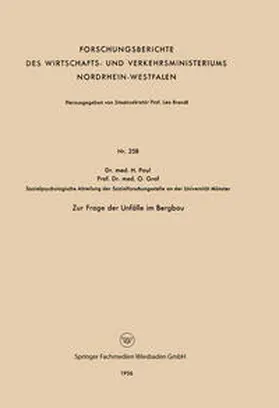 Paul |  Zur Frage der Unfälle im Bergbau | eBook | Sack Fachmedien