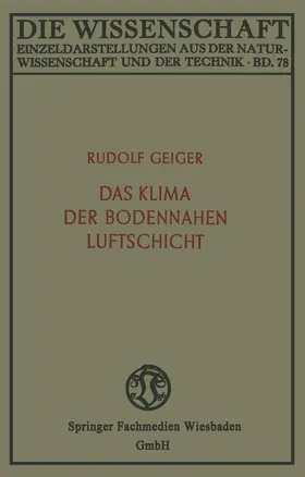 Geiger |  Das Klima der bodennahen Luftschicht | Buch |  Sack Fachmedien