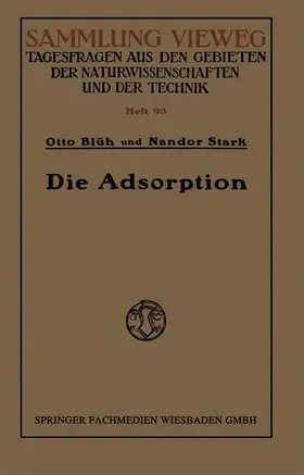 Blüh |  Die Adsorption | Buch |  Sack Fachmedien
