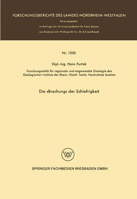Furtak | Furtak, H: »Brechung« der Schiefrigkeit | Buch | 978-3-663-06079-6 | sack.de