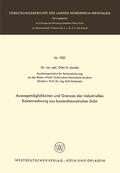 Jacobs |  Jacobs, O: Aussagemöglichkeiten und Grenzen der industrielle | Buch |  Sack Fachmedien