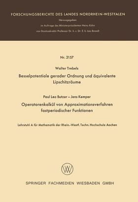 Trebels | Trebels, W: Besselpotentiale gerader Ordnung und äquivalente | Buch | 978-3-663-06221-9 | sack.de