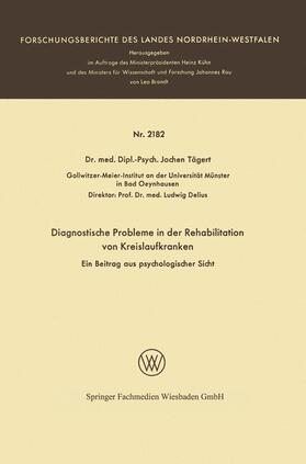 Trägert |  Trägert, J: Diagnostische Probleme in der Rehabilitation von | Buch |  Sack Fachmedien