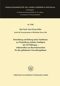 Holfter |  Holfter, H: Entwicklung und Eichung eines Verfahrens zur Fes | Buch |  Sack Fachmedien