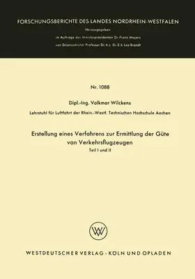 Wilckens |  Erstellung eines Verfahrens zur Ermittlung der Güte von Verkehrsflugzeugen | Buch |  Sack Fachmedien