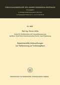 Müller |  Müller, W: Experimentelle Untersuchungen zur Verbrennung an | Buch |  Sack Fachmedien
