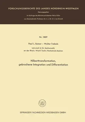 Trebels / Butzer |  Hilberttransformation, gebrochene Integration und Differentiation | Buch |  Sack Fachmedien