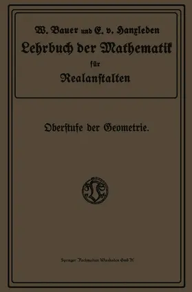 Bauer |  Lehrbuch der Mathematik für Realanstalten | Buch |  Sack Fachmedien