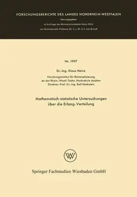 Heinz | Heinz, K: Mathematisch-statistische Untersuchungen über die | Buch | 978-3-663-06379-7 | sack.de