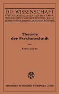 Giese |  Giese, F: Theorie der Psychotechnik | Buch |  Sack Fachmedien