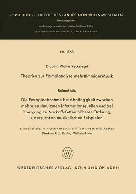 Reckziegel |  Theorien zur Formalanalyse mehrstimmiger Musik | Buch |  Sack Fachmedien