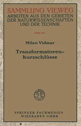 Vidmar | Transformatorenkurzschlüsse | Buch | 978-3-663-06422-0 | sack.de