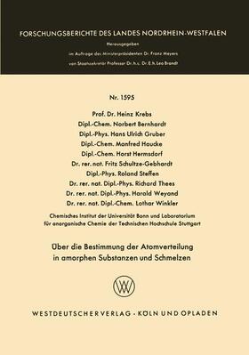 Krebs | Krebs, H: Über die Bestimmung der Atomverteilung in amorphen | Buch | 978-3-663-06430-5 | sack.de